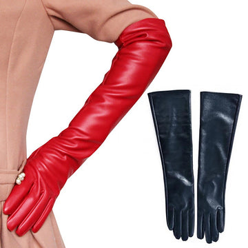 Leather Long Gloves