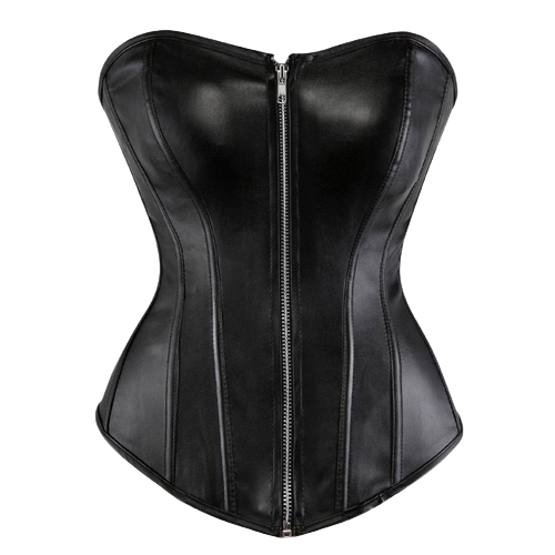 Leather Zip-up Corset